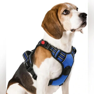 Rabbitgoo Blue Dog Harness for Medium Dogs Pet Walking